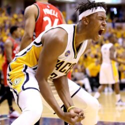 Myles turner pacers indiana usa today softball joins mathis host annual robert challenge celebrity